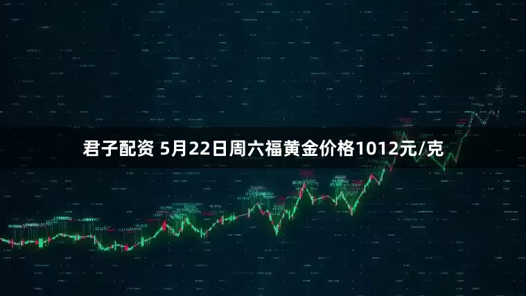君子配资 5月22日周六福黄金价格1012元/克