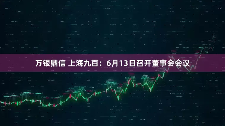 万银鼎信 上海九百：6月13日召开董事会会议